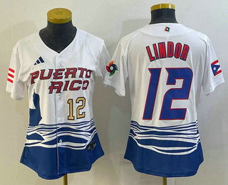 Womens Puerto Rico Baseball #12 Francisco Lindor Number 2023 White World Classic Stitched Jersey,We sell and wholesale Womens Puerto Rico Baseball #12 Francisco Lindor Number 2023 White World Classic Stitched Jersey on line form chian!